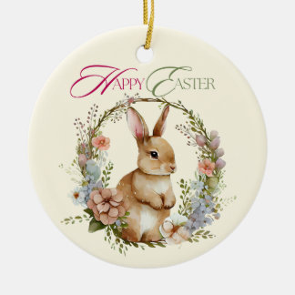 Happy Easter Ceramic Ornament