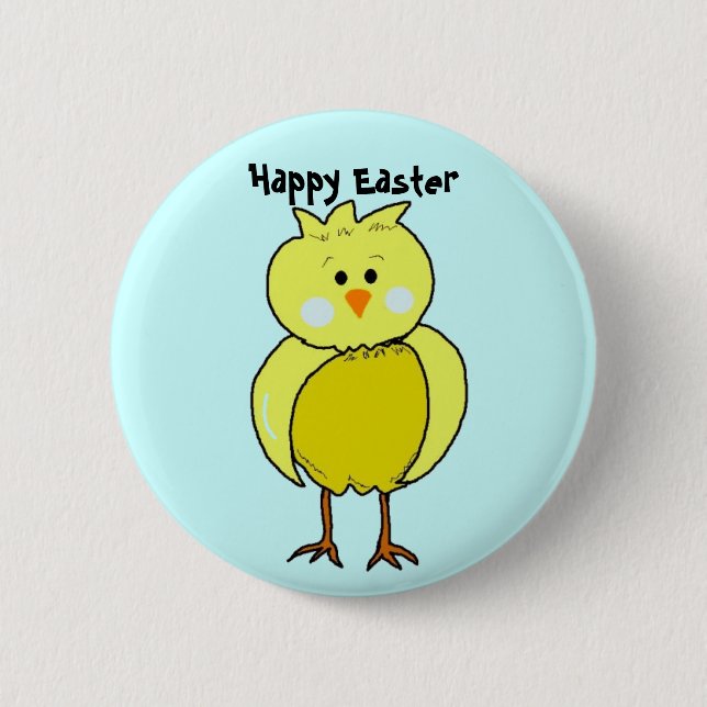 Happy Easter Chick 2 Inch Round Button (Front)