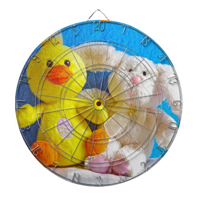 Happy Easter Chick + Bunny Dartboard (Front)