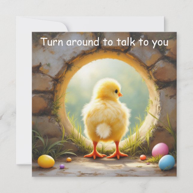 Happy Easter Chick Holiday Card (Front)