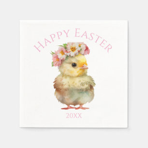 Happy Easter Chick Napkin