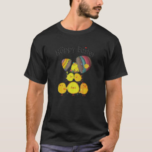 Happy Easter Chicken Women Men Kids Easter Embroid T-Shirt