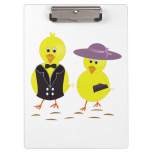 "HAPPY EASTER" CHICKS CLIPBOARD
