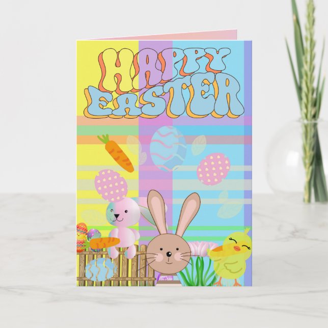 Happy Easter Childrens Note Card (Front)