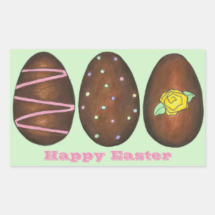 Happy Easter Chocolate Candy Buttercream Egg Eggs Sticker