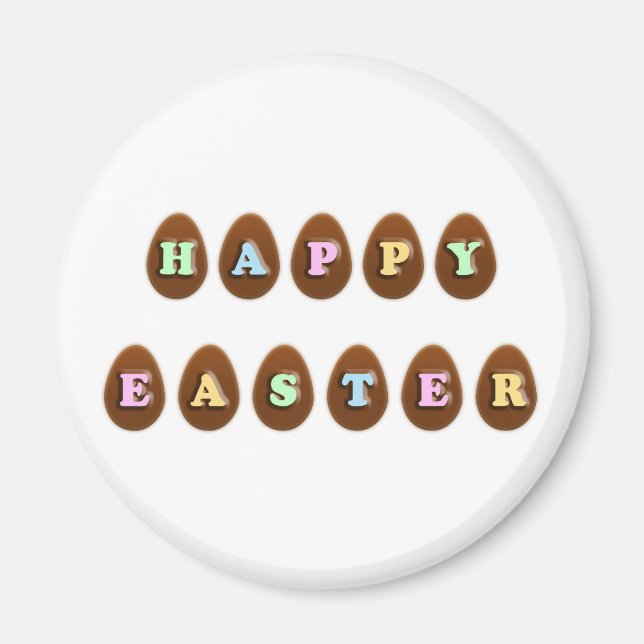 Happy Easter Chocolate Eggs Magnet (Front)