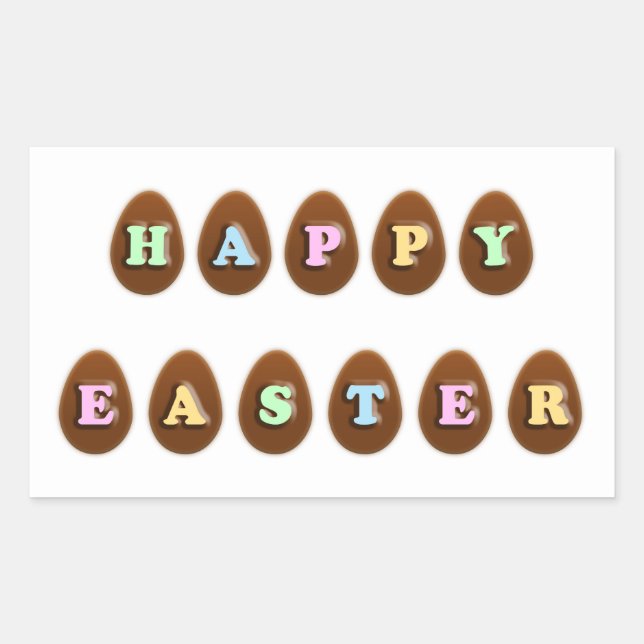 Happy Easter Chocolate Eggs Sticker (Front)