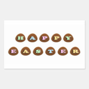 Happy Easter Chocolate Eggs Sticker
