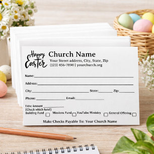 Happy Easter Church Tithe Offering Collection Envelope