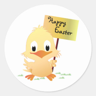 Happy Easter Classic Round Sticker