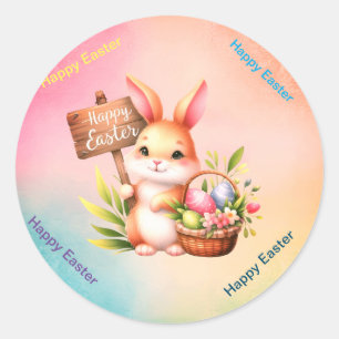 Happy Easter  Classic Round Sticker