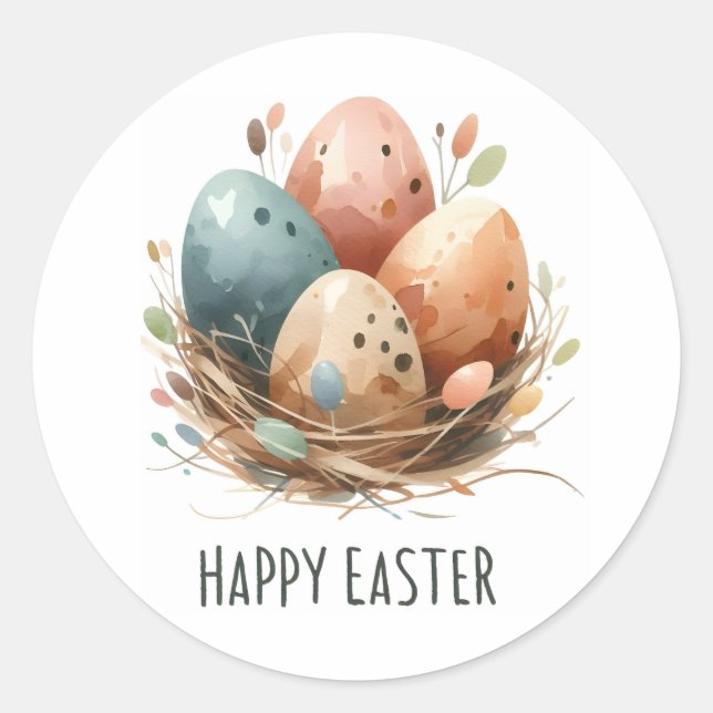Happy Easter  Classic Round Sticker (Front)