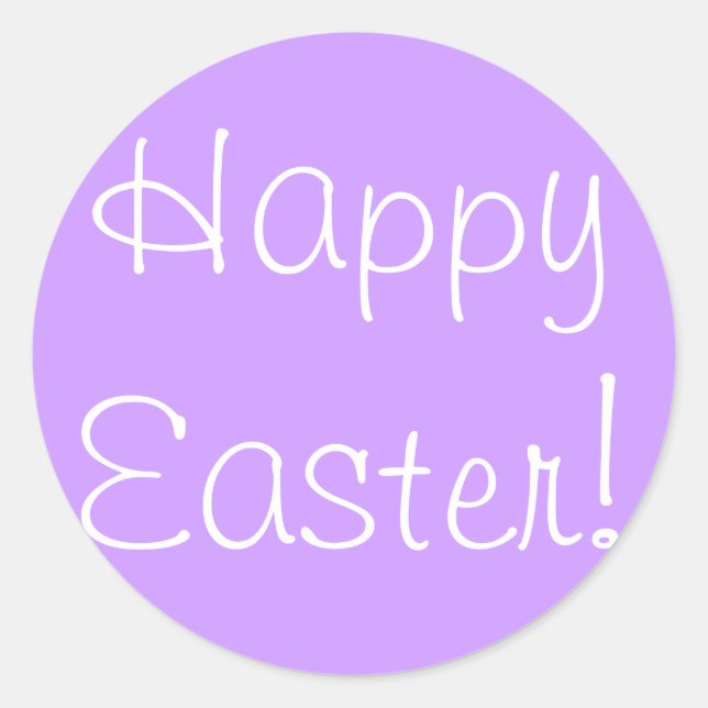 Happy Easter! Classic Round Sticker (Front)