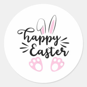 Happy Easter  Classic Round Sticker