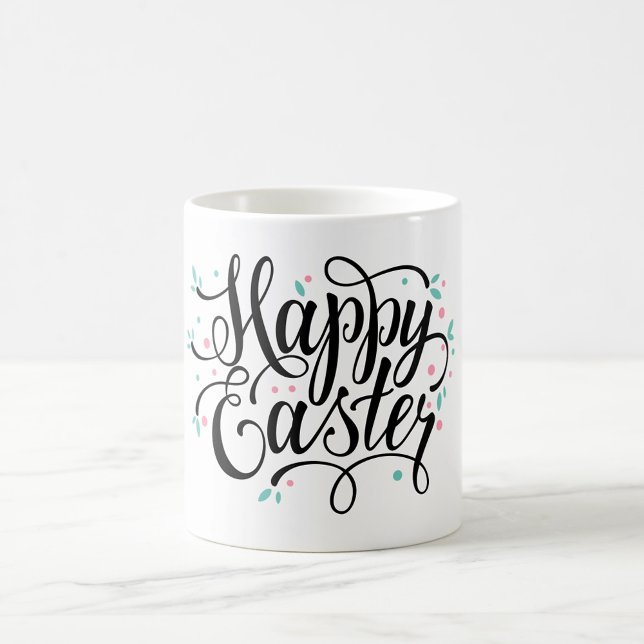 Happy Easter Coffee Mug (A beautifully designed mug that reads 'Happy Easter' in elegant, flowing script. )