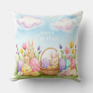 Happy Easter!, Collection by Natasha Us   Throw Pillow