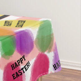Happy Easter Colourful Beans Watercolor Tablecloth