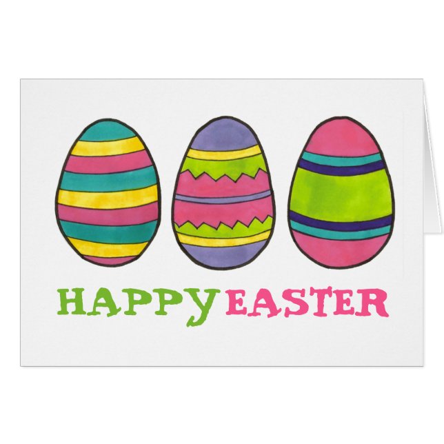 Happy Easter Colourful Painted Egg Hunt Eggs (Front Horizontal)