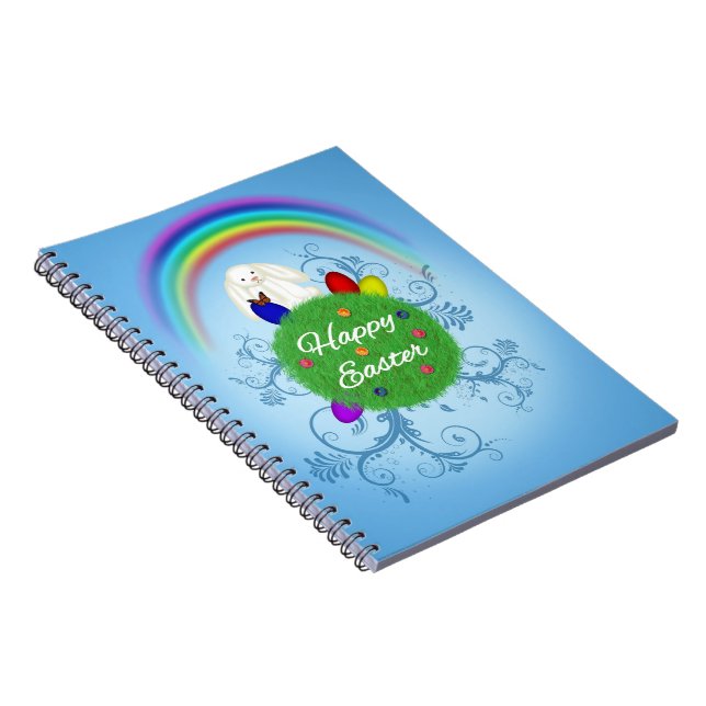 Happy Easter Colourful Planet Notebook (Right Side)