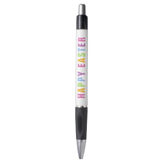 Happy Easter Colourful Rainbow Typography Pen (Front Vertical)