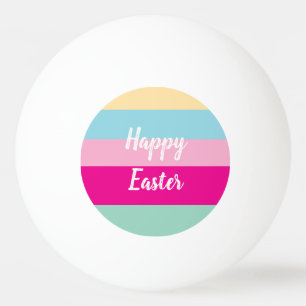 Happy Easter Colourful Stripes Pattern  Ping Pong Ball