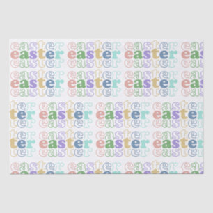 Happy Easter Colourful Typography Tissue Paper