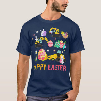 Happy Easter Construction Crane Truck Boys Toddler T-Shirt