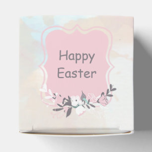 Happy Easter Cool Bunny Rabbit Eggs Butterfly Favor Box