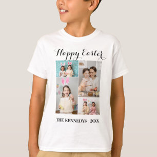 Happy Easter Custom 4 Photo Collage Family easter  T-Shirt