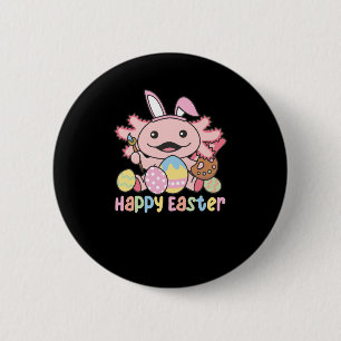 Happy Easter Cute Axolotl Easter With Easter Eggs 2 Inch Round Button
