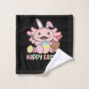 Happy Easter Cute Axolotl Easter With Easter Eggs Wash Cloth
