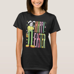 Happy Easter Cute Bunny Easter Basket Boys Girls T-Shirt