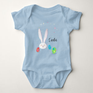 Happy Easter Cute Bunny Easter Eggs Hunt Party Baby Bodysuit