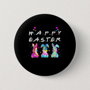 Happy Easter Cute Bunny Family Matching 2 Inch Round Button