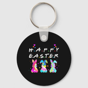 Happy Easter Cute Bunny Family Matching Easter 202 Keychain