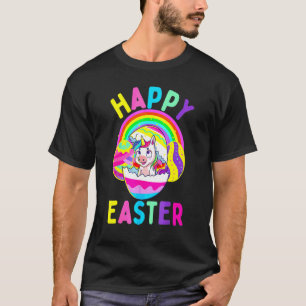 Happy Easter Cute Bunny Golden Retriever Wearing B T-Shirt