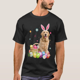 Happy Easter Cute Bunny Golden Retriever Wearing B T-Shirt