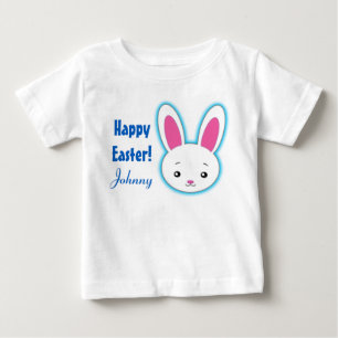 Happy Easter cute bunny personalized name Baby T-Shirt