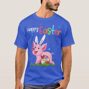 Happy Easter Cute Bunny Pig Cute Easter Pig Lover T-Shirt