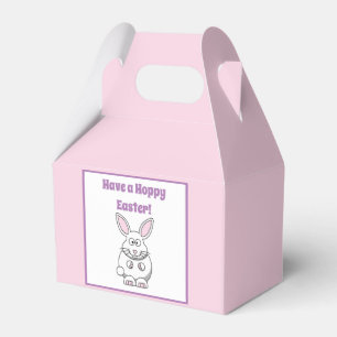 Happy Easter Cute Bunny Rabbit Cartoon Favor Box