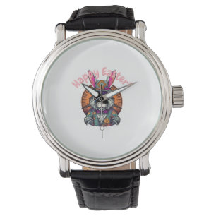 Happy Easter Cute Cartoon Easter Bunny Dutch Rabbi Watch