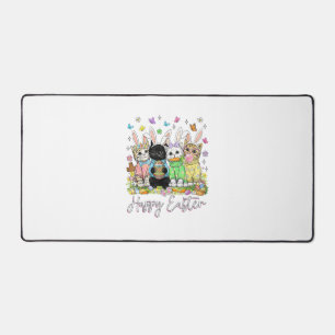 Happy Easter Cute Cat Lover Bunny Easter Day Women Desk Mat