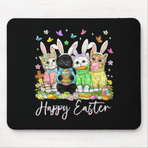 Happy easter cute cat lover bunny easter day women mouse pad