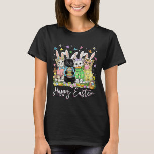 Happy Easter Cute Cat Lover Bunny Easter Day Women T-Shirt