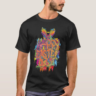 Happy Easter Cute Colorful Bunny Rabbit Eggs Hunti T-Shirt