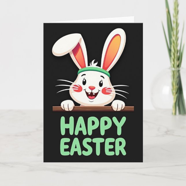 Happy Easter Cute Creature Card (Front)