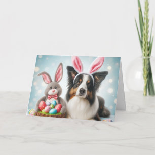 Happy Easter Cute Dog Holiday Greeting  Card