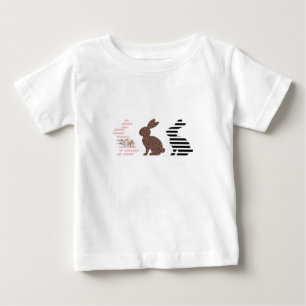 Happy Easter Cute Easter Leopard Bunny Rabbit Baby T-Shirt