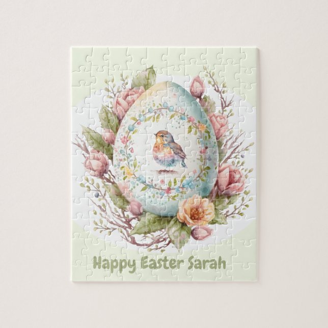 Happy Easter Cute Egg personalized Jigsaw Puzzle (Vertical)