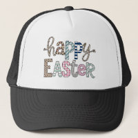 Happy Easter Cute Floral Bunny Spring Leopard